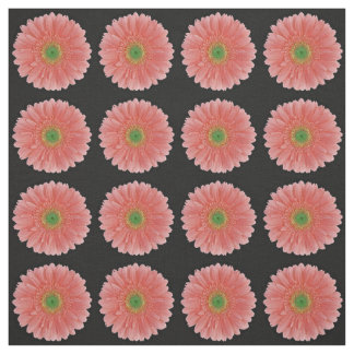 Tissu de corail de marguerite de Gerbera de pêche