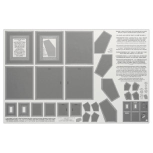 Tissu de coton faire 3 cadres photo gris motif cou