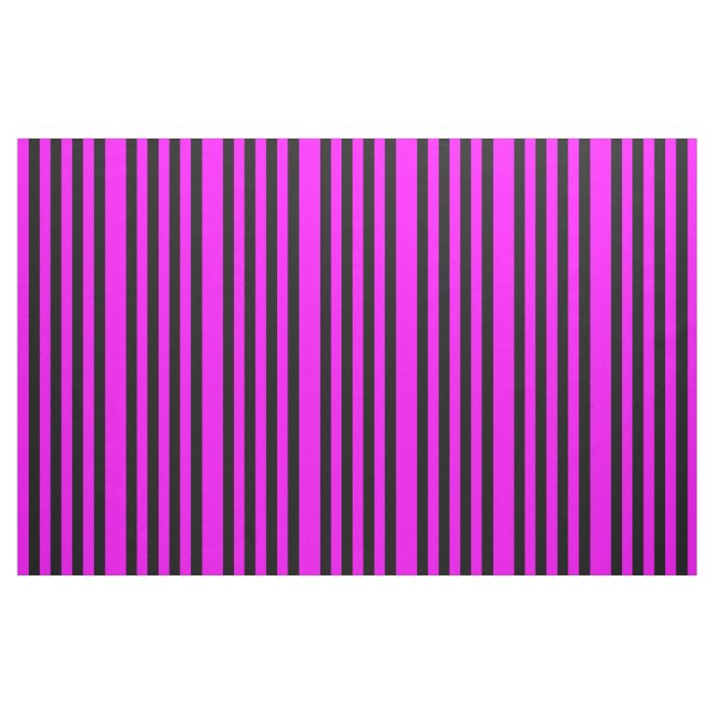 Tissu de coton peigné Magenta et noir (Fat Quarter)