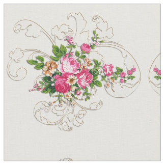 Tissu de coton peigné par coutume rose de roses