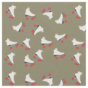 Tissu de coton peigné par motif de patins de