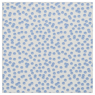 Tissu de coton Pois bleu