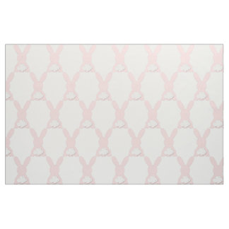 Tissu de coton rose de lapin