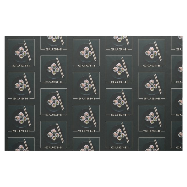 Tissu de coutume de sushi (Fat Quarter)