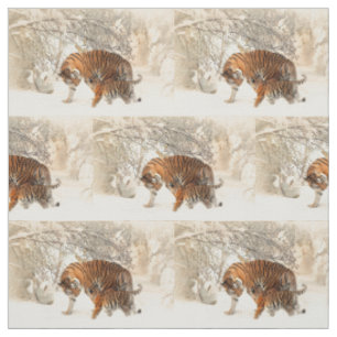 Tissu de coutume de tigres d'hiver