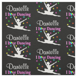 TISSU DE DANSER PERSONNALISÉ NOIR ET ROSE VIBRANT