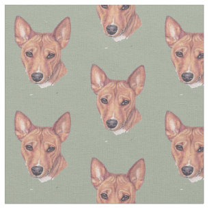 Tissu de dessin de Chien Basenji