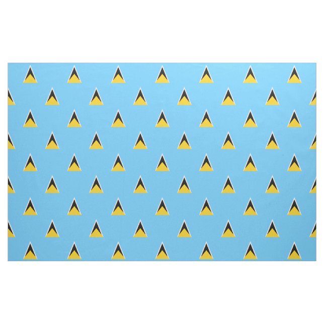 Tissu de drapeau du St Lucia bleu-clair (Fat Quarter)
