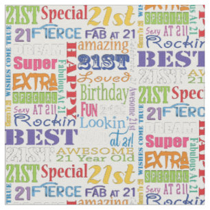 Tissu De fête d'anniversaire cadeaux uniques et 21èmes