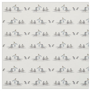 Tissu de fête de l'iceberg de pingouin (choisir la