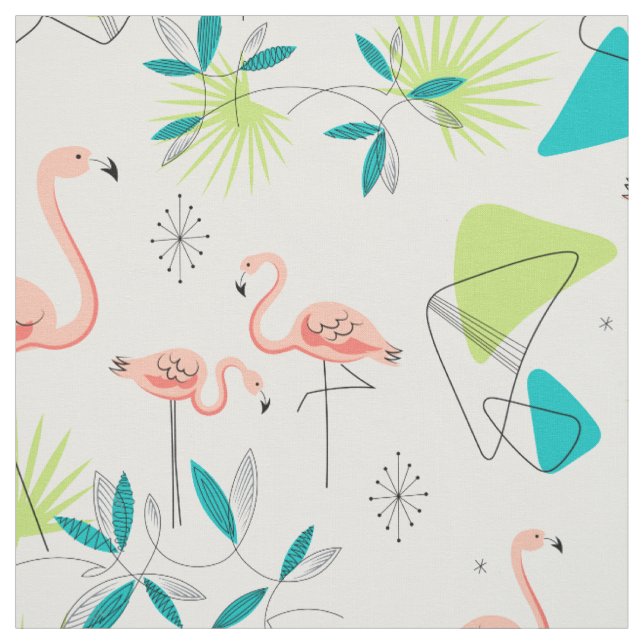 Tissu de Flamant rose-rama (Échantillon)