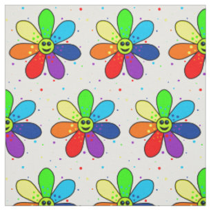 Tissu de fleur d'arc-en-ciel