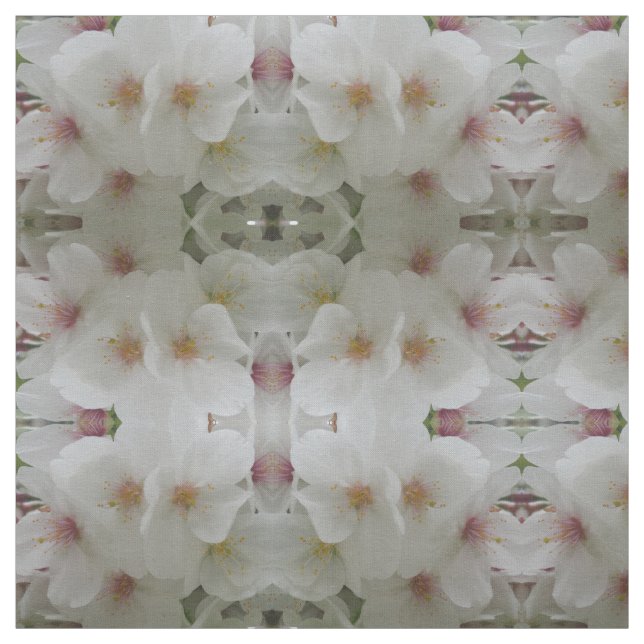 Tissu de fleurs blanches (Échantillon)