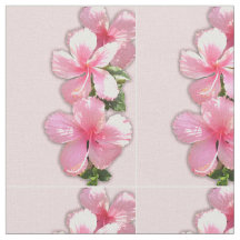 Tissu de fleurs d'Hibiscus roses