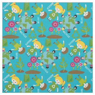 Tissu de jour de la terre d'enfants
