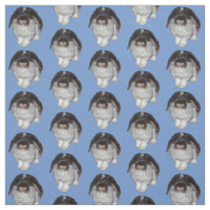 Tissu de Lapin aux Oreilles Tombantes (Bleu)