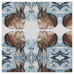Tissu de lapin de neige d'hiver