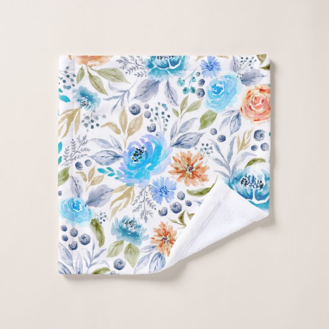 Tissu de lavage de bouquet floral d'aquarelle (Gant de toilette)