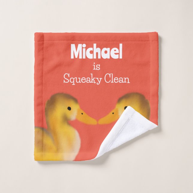 Tissu de lavage de canard souple personnalisé (Gant de toilette)