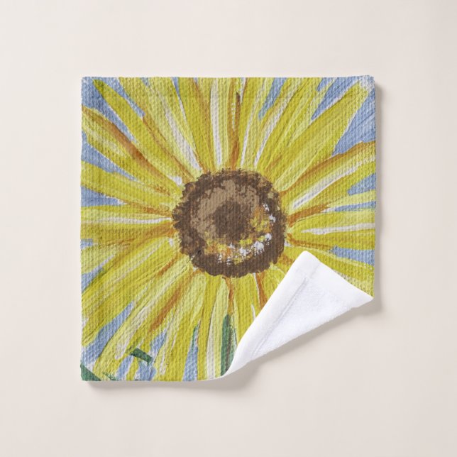 Tissu de lavage de tournesol (Gant de toilette)