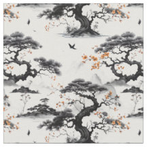 Tissu de lavage d'encre de l'Asie de l'Est