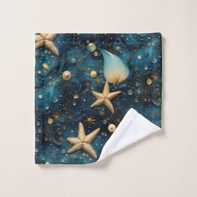 Tissu de lave Motif de l'océan Starfish (Gant de toilette)