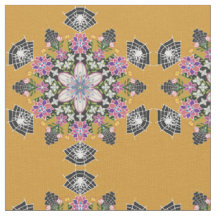 Tissu de mandala des araignées florifères
