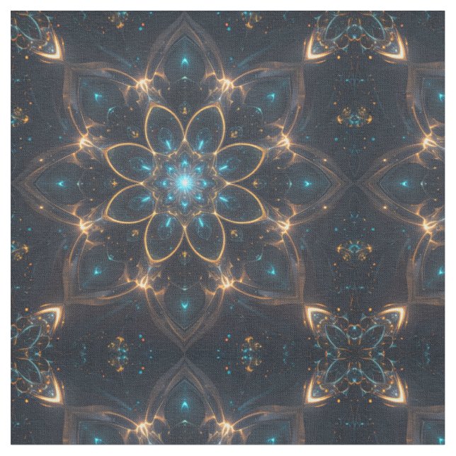 Tissu de mandala électrique (Fermer)