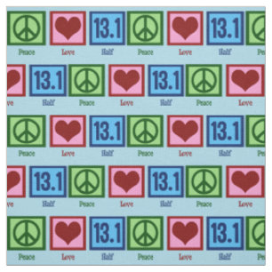 Tissu De marathonien de l'amour 13,1 de paix demi