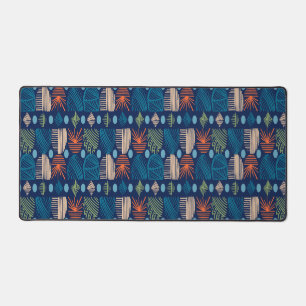 Tissu de moisissure tribale des Caraïbes : bleu fe