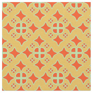 Tissu de motif à répétition à demi-feuille de diam