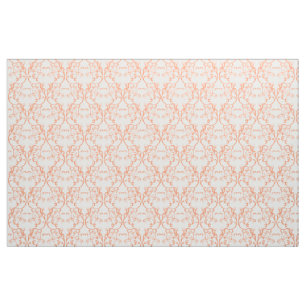 Tissu de motif damassé parisien orange