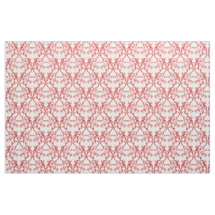 Tissu de motif damassé rouge parisien