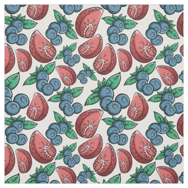 Tissu de motif de baies (Échantillon)