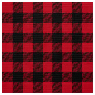 Tissu de Motif de bison de bison noir rouge