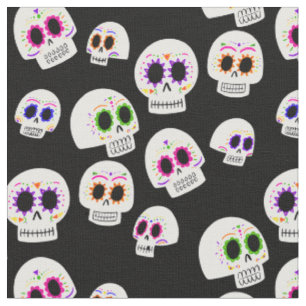 Tissu de motif de crâne de sucre