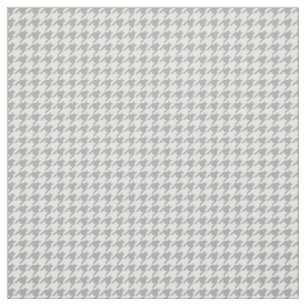Tissu de motif de pied-de-poule de blanc gris