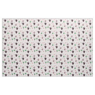 Tissu de motif de théière