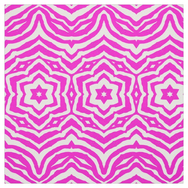 Tissu de motif d'impression de fleur de zèbre de (Échantillon)