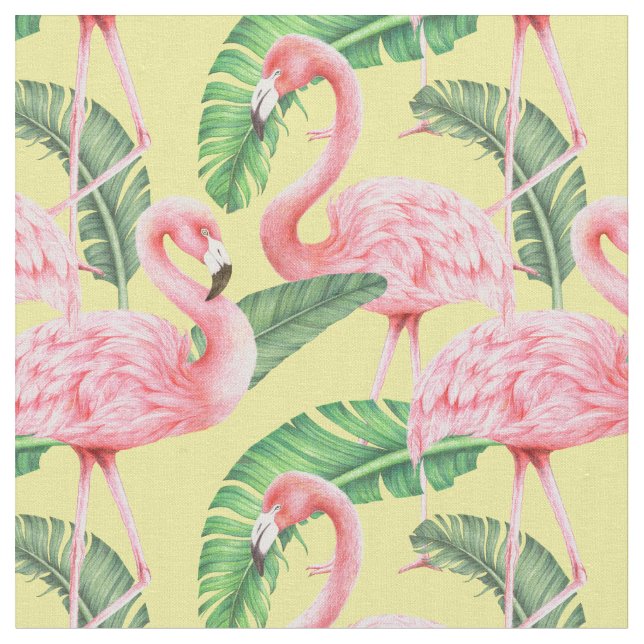 tissu de motif flamingo (Fermer)