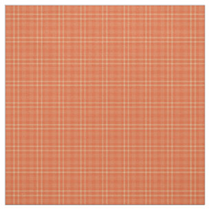 Tissu de Motif Tartan Orange Cher
