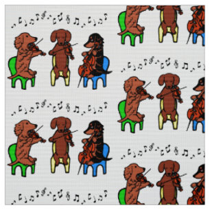 Tissu de musicien de trio de ficelle de teckel