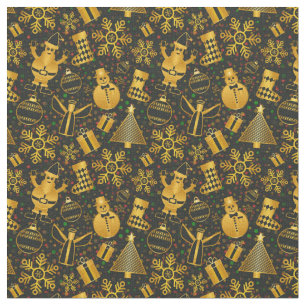 tissu de neige en or