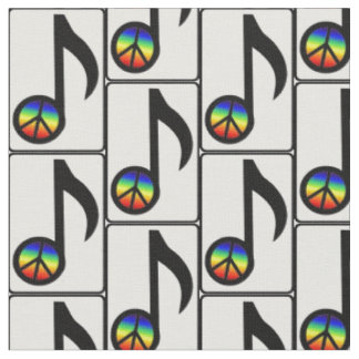 Tissu de note de musique de signe de paix