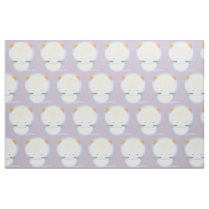 Tissu de nurserie à motif de chatons blancs
