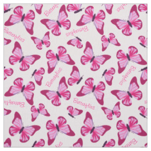 Tissu De papillon de motif pourpre de rose assez