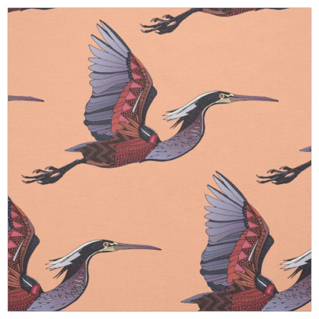 Tissu de pêche d'agami héron (Échantillon)