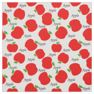 Tissu de pépinière motif aux pommes rouges