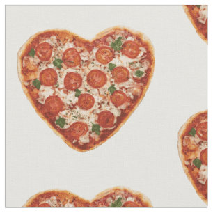 tissu de pizza en forme de coeur