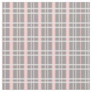Tissu de plaid rose et gris